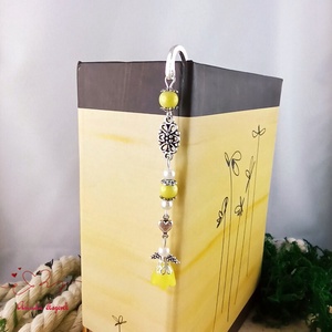 Sárga frosted angyalka könyvjelző  - könyv & zene - könyvjelző - Meska.hu