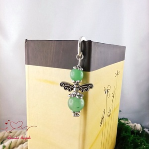 Aventurin ásvány angyal könyvjelző  - könyv & zene - könyvjelző - Meska.hu