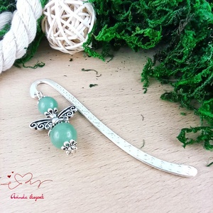 Aventurin ásvány angyal könyvjelző  - könyv & zene - könyvjelző - Meska.hu