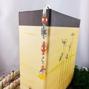 Narancssárga angyal könyvjelző - könyv & zene - könyvjelző - Meska.hu