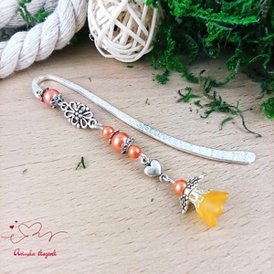 Narancssárga angyal könyvjelző - könyv & zene - könyvjelző - Meska.hu