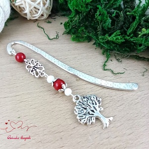 Piros életfa könyvjelző  - könyv & zene - könyvjelző - Meska.hu