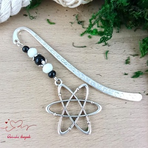 Atom könyvjelző , Könyv & Zene, Könyvjelző, Ékszerkészítés, Gyöngyfűzés, gyöngyhímzés, MESKA