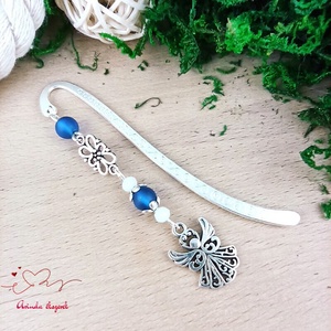 Sötétkék angyal könyvjelző könyvékszer - könyv & zene - könyvjelző - Meska.hu