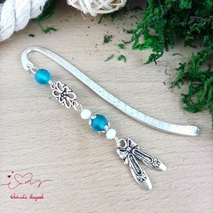 Világoskék balettcipő könyvjelző  - könyv & zene - könyvjelző - Meska.hu