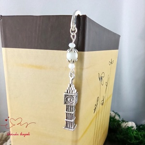 Fehér Big Ben könyvjelző angoltanárnak nyelvtanárnak - könyv & zene - könyvjelző - Meska.hu