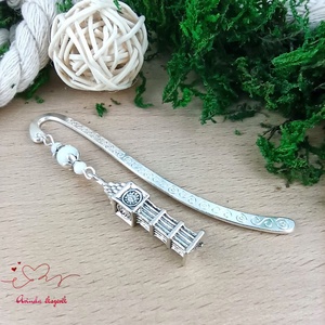 Fehér Big Ben könyvjelző angoltanárnak nyelvtanárnak - könyv & zene - könyvjelző - Meska.hu