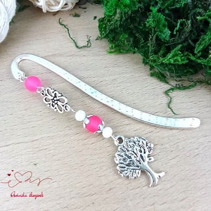 Pink életfa könyvjelző  - könyv & zene - könyvjelző - Meska.hu