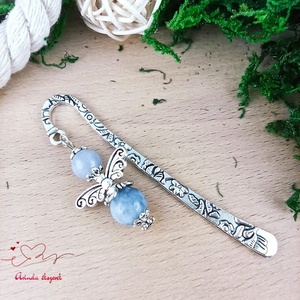 Akvamarin ásvány angyal könyvjelző  - könyv & zene - könyvjelző - Meska.hu