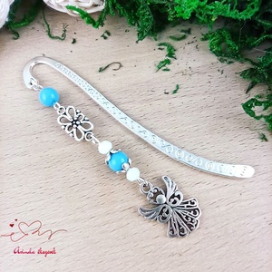 Világoskék angyal könyvjelző  - könyv & zene - könyvjelző - Meska.hu