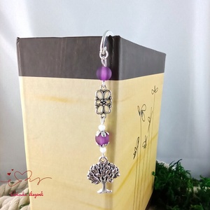 Lila életfa könyvjelző könyvékszer  - könyv & zene - könyvjelző - Meska.hu