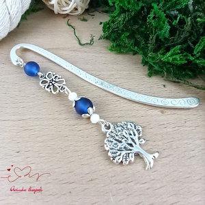 Sötétkék életfa könyvjelző  - Meska.hu