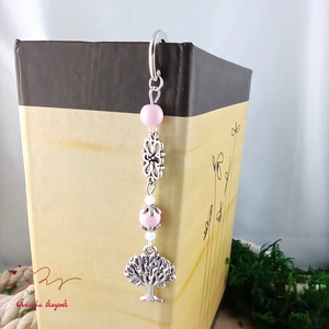 Rózsaszín életfa könyvjelző  - könyv & zene - könyvjelző - Meska.hu