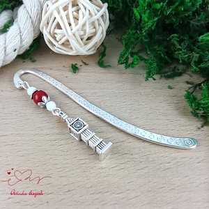 Piros Big Ben könyvjelző  - könyv & zene - könyvjelző - Meska.hu