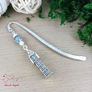 Szürke Big Ben könyvjelző  - Meska.hu