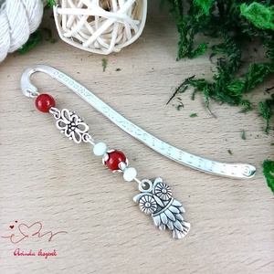 Piros bagoly könyvjelző  - könyv & zene - könyvjelző - Meska.hu