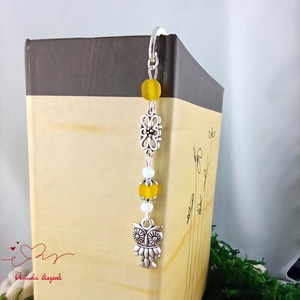 Sárga bagoly könyvjelző  - könyv & zene - könyvjelző - Meska.hu