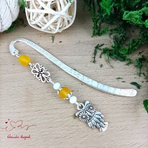 Sárga bagoly könyvjelző  - könyv & zene - könyvjelző - Meska.hu