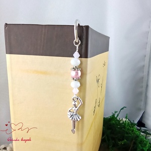 Rózsaszín balerina könyvjelző  - könyv & zene - könyvjelző - Meska.hu