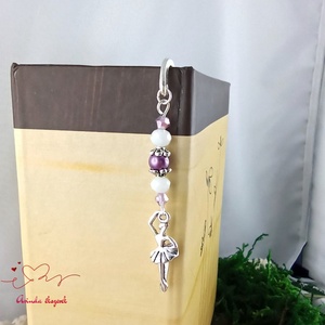 Lila balerina könyvjelző  - könyv & zene - könyvjelző - Meska.hu