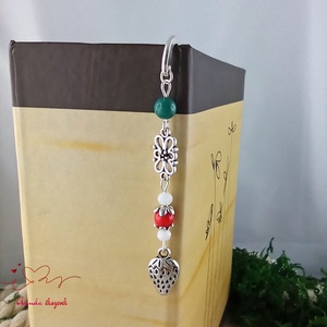 Zöld piros eper könyvjelző  - könyv & zene - könyvjelző - Meska.hu