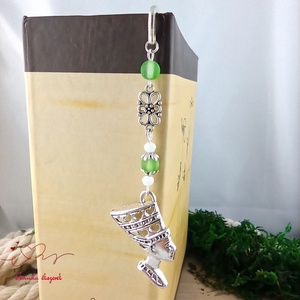 Zöld fáraó könyvjelző  - könyv & zene - könyvjelző - Meska.hu