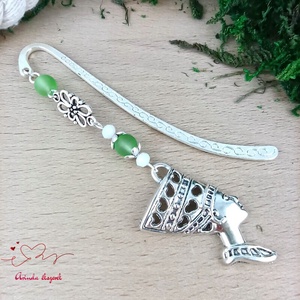 Zöld fáraó könyvjelző  - könyv & zene - könyvjelző - Meska.hu