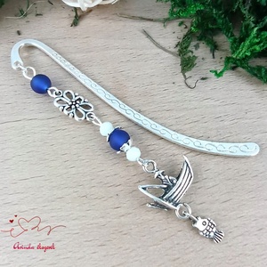 Horgász könyvjelző , Könyv & Zene, Könyvjelző, Ékszerkészítés, Gyöngyfűzés, gyöngyhímzés, MESKA