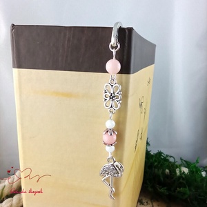 Rózsaszín flamingó könyvjelző  - könyv & zene - könyvjelző - Meska.hu