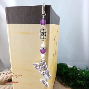 Lila fáraó könyvjelző  - könyv & zene - könyvjelző - Meska.hu