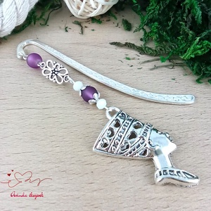 Lila fáraó könyvjelző , Könyv & Zene, Könyvjelző, Ékszerkészítés, Gyöngyfűzés, gyöngyhímzés, MESKA