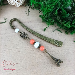 Narancs bronz Eiffel torony könyvjelző - könyv & zene - könyvjelző - Meska.hu