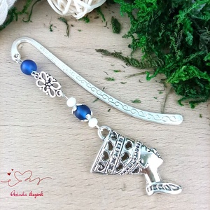 Sötétkék fáraó könyvjelző , Könyv & Zene, Könyvjelző, Ékszerkészítés, Gyöngyfűzés, gyöngyhímzés, MESKA