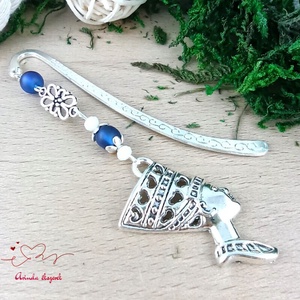 Sötétkék fáraó könyvjelző  - könyv & zene - könyvjelző - Meska.hu