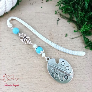 Kék festőpaletta könyvjelző  - könyv & zene - könyvjelző - Meska.hu