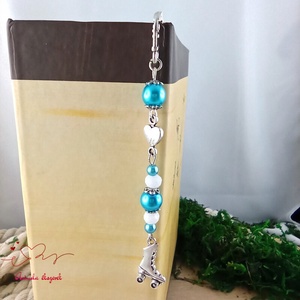 Kék görkorcsolya könyvjelző  - könyv & zene - könyvjelző - Meska.hu