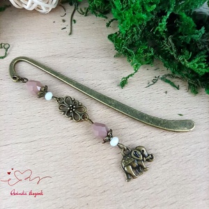 Barna elefánt könyvjelző  - könyv & zene - könyvjelző - Meska.hu