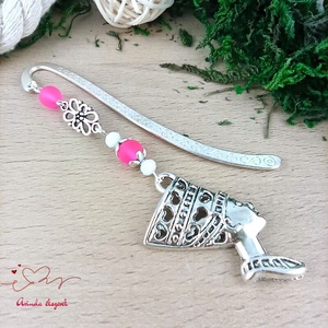 Pink fáraó könyvjelző , Könyv & Zene, Könyvjelző, Ékszerkészítés, Gyöngyfűzés, gyöngyhímzés, MESKA