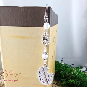 Fehér festőpaletta könyvjelző  - könyv & zene - könyvjelző - Meska.hu