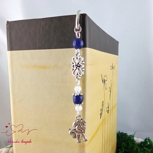 Sötétkék kutya könyvjelző   - könyv & zene - könyvjelző - Meska.hu