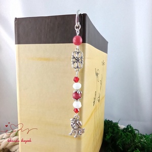 Piros kutya könyvjelző  - könyv & zene - könyvjelző - Meska.hu