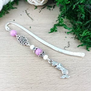 Sellő könyvjelző , Könyv & Zene, Könyvjelző, Ékszerkészítés, Gyöngyfűzés, gyöngyhímzés, MESKA