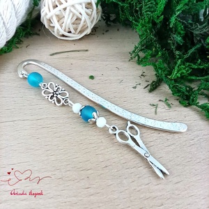 Kék olló könyvjelző technikatanár barkácsolás - könyv & zene - könyvjelző - Meska.hu