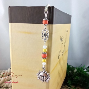 Nap vegyes sárga könyvjelző  - könyv & zene - könyvjelző - Meska.hu