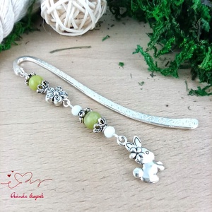 Oliva nyuszi könyvjelző  - könyv & zene - könyvjelző - Meska.hu