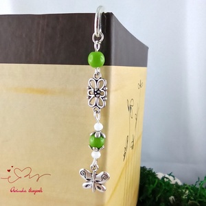 Zöld pillangó könyvjelző  - könyv & zene - könyvjelző - Meska.hu