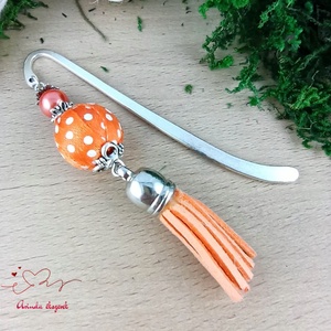 Sárga pöttyös könyvjelző  - könyv & zene - könyvjelző - Meska.hu