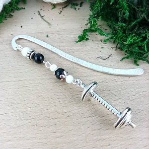 Súlyzó könyvjelző , Könyv & Zene, Könyvjelző, Ékszerkészítés, Gyöngyfűzés, gyöngyhímzés, MESKA