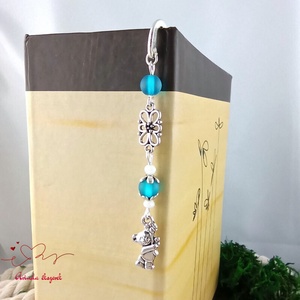 Világoskék maci könyvjelző  - könyv & zene - könyvjelző - Meska.hu