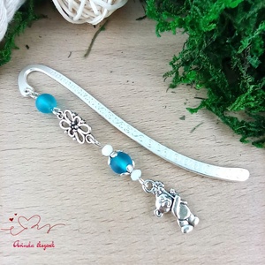 Világoskék maci könyvjelző  - könyv & zene - könyvjelző - Meska.hu